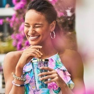 Lilly Pulitzer tumbler with straw new in box